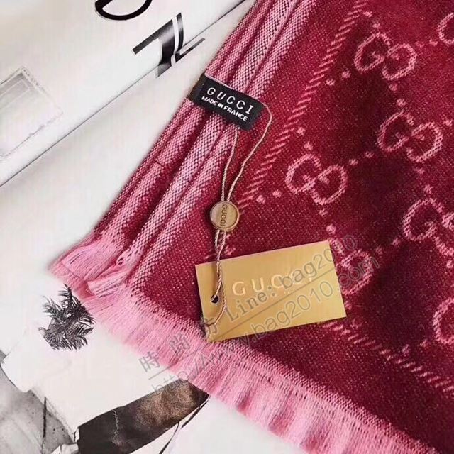 Gucci圍巾 古奇爆款雙G印花時尚圍巾 時尚美女必備款  llwj6848